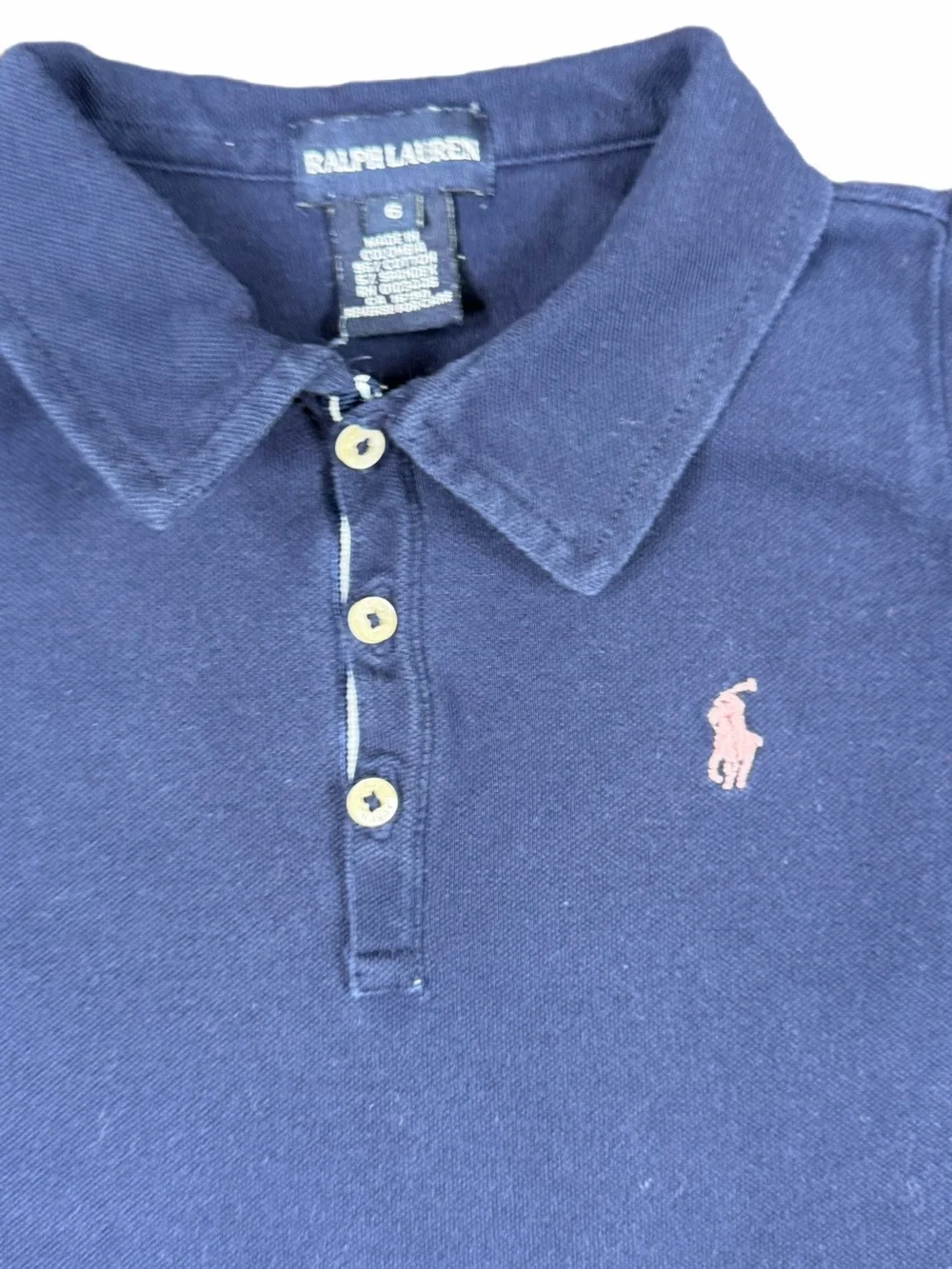 RALPH LAUREN Girls Stretch Cotton Polo - 6